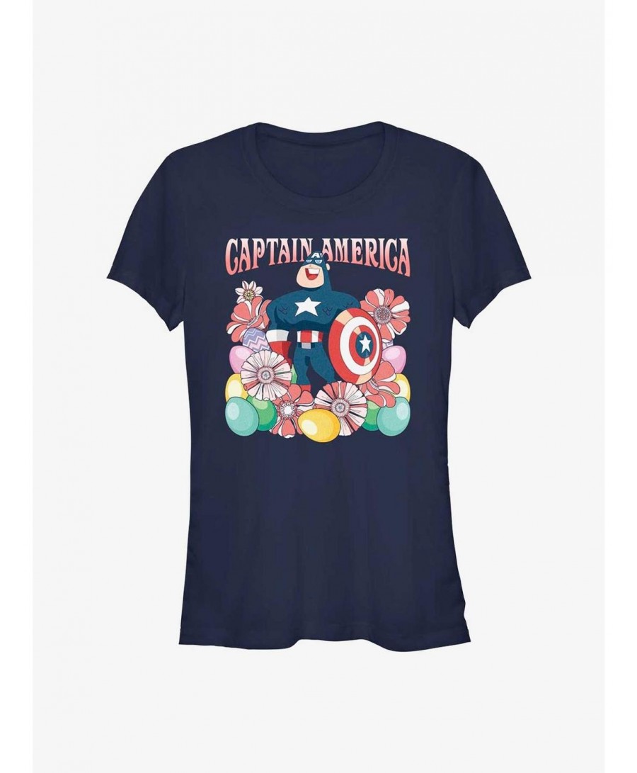 Value for Money Marvel Captain America Collecting Eggs Since '41 Girls T-Shirt $8.72 T-Shirts