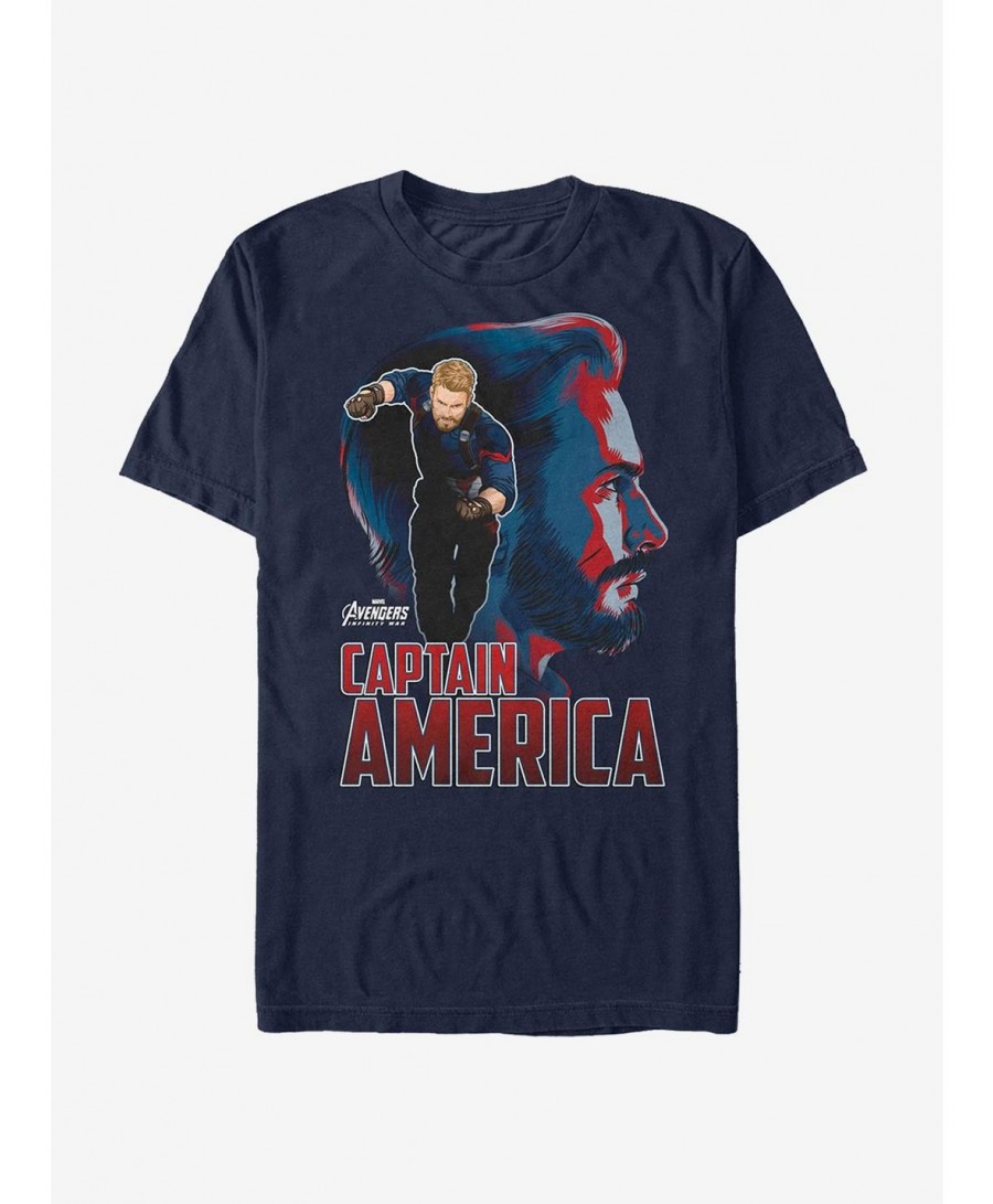 High Quality Marvel Avengers: Infinity War Captain America View T-Shirt $11.71 T-Shirts