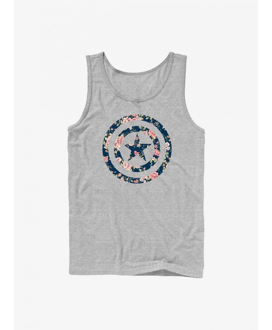 Premium Marvel Captain America Floral Shield Tank $9.71 Tanks