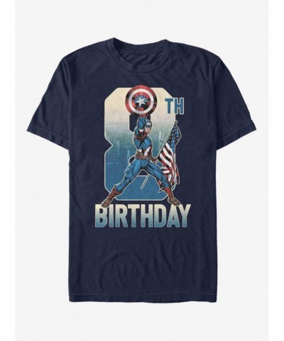 Limited-time Offer Marvel Captain America 8th Birthday T-Shirt $9.08 T-Shirts