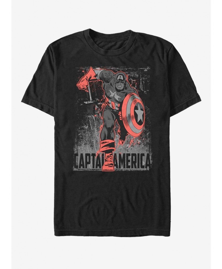 Absolute Discount Marvel Captain America Shadow T-Shirt $9.80 T-Shirts