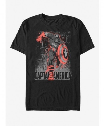 Absolute Discount Marvel Captain America Shadow T-Shirt $9.80 T-Shirts