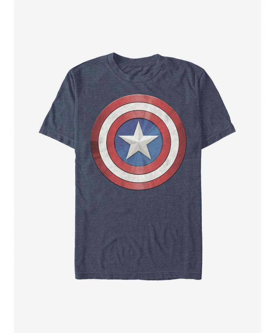 Crazy Deals Marvel Captain America Shiny Shield T-Shirt $11.47 T-Shirts