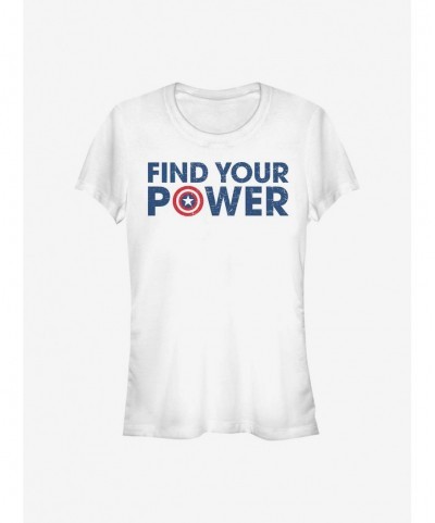 Value Item Marvel Captain America Shield Power Girls T-Shirt $11.95 T-Shirts