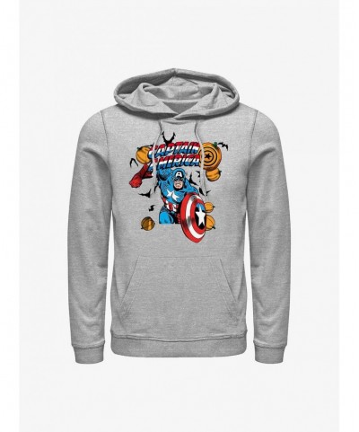 Cheap Sale Marvel Captain America Pumpkins Hoodie $21.55 Hoodies