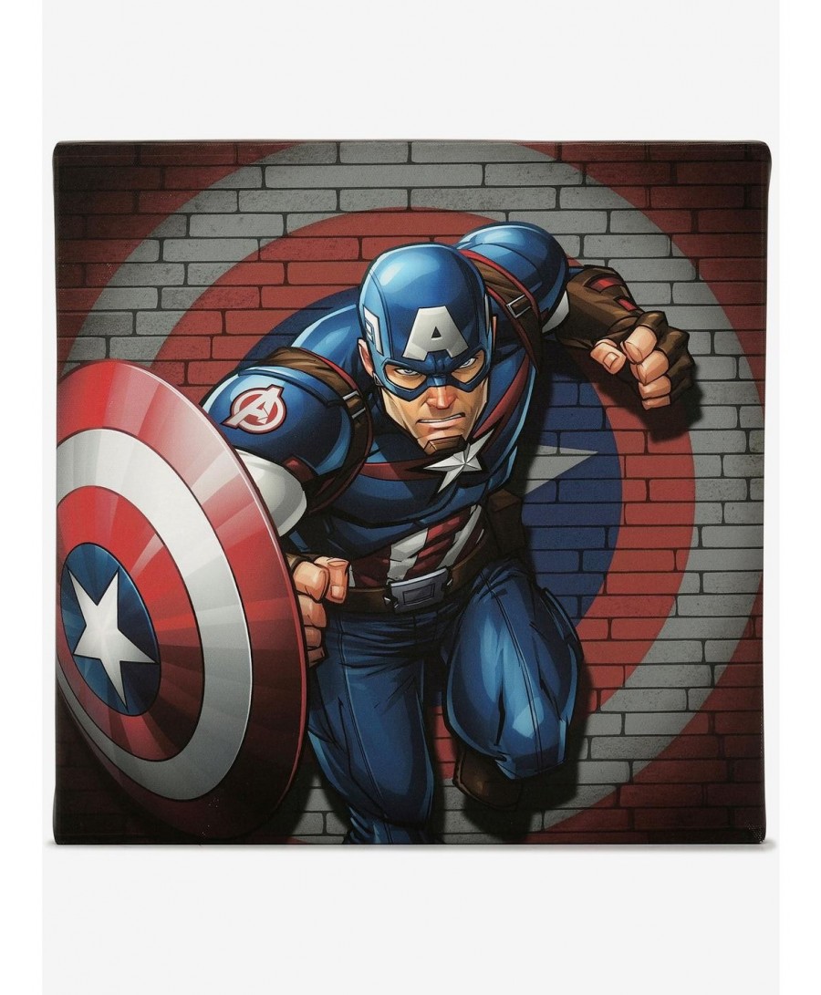 Low Price Marvel Captain America Canvas Wall Decor $12.50 Others