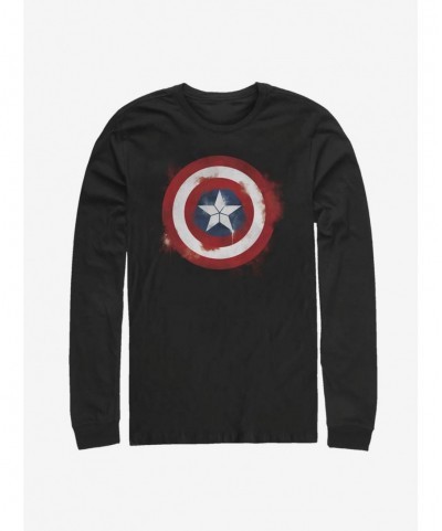 Value Item Marvel Captain America Spray Logo Long-Sleeve T-Shirt $14.81 T-Shirts