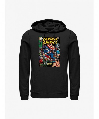 Hot Selling Marvel Captain America Comic Book Cover Hoodie $19.31 Hoodies