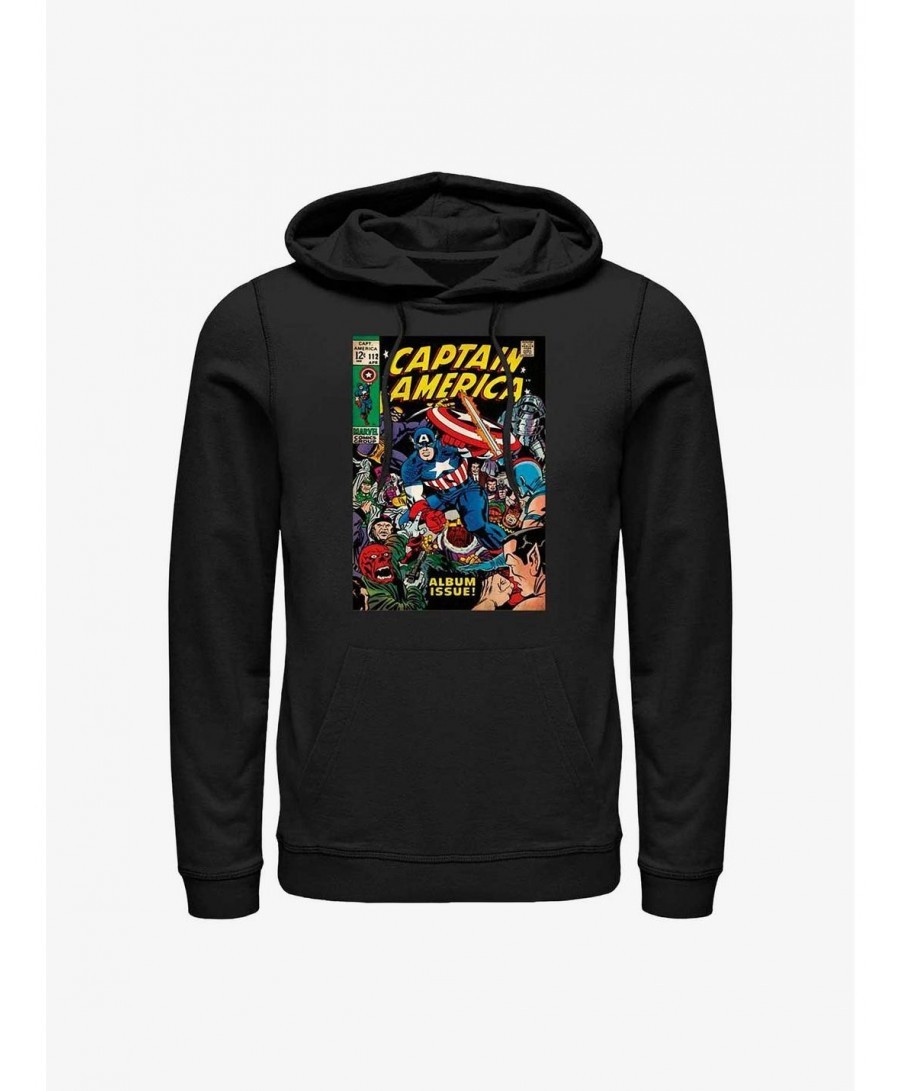 Hot Selling Marvel Captain America Comic Book Cover Hoodie $19.31 Hoodies