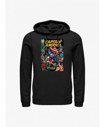 Hot Selling Marvel Captain America Comic Book Cover Hoodie $19.31 Hoodies