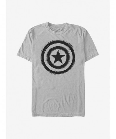 Unique Marvel Captain America Woodcut Cap America T-Shirt $10.76 T-Shirts