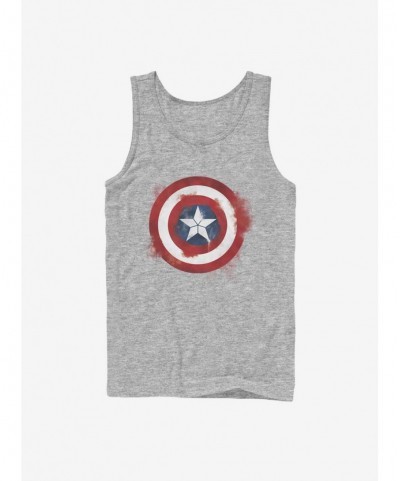 Hot Selling Marvel Captain America Spray Logo Tank $11.95 Tanks