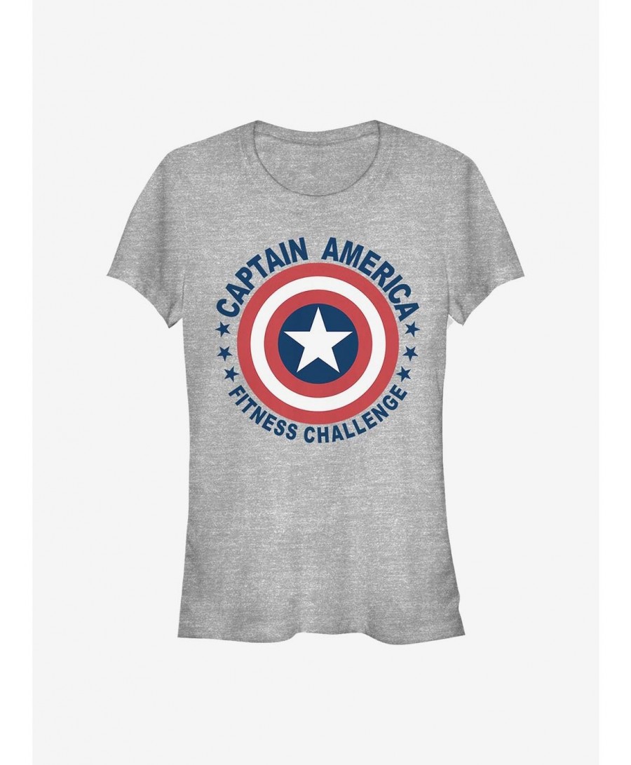 Crazy Deals Marvel Captain America Fitness Challenge Girls T-Shirt $9.46 T-Shirts