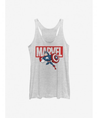 Value Item Marvel Captain America Brick Logo Girls Tank $8.55 Tanks