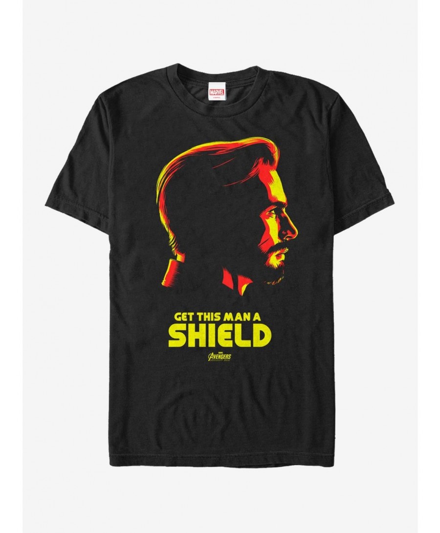 Bestselling Marvel Avengers: Infinity War Get Captain America a Shield T-Shirt $8.84 T-Shirts