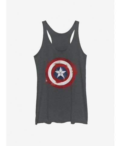 New Arrival Marvel Captain America Spray Logo Girls Tank $11.91 Tanks