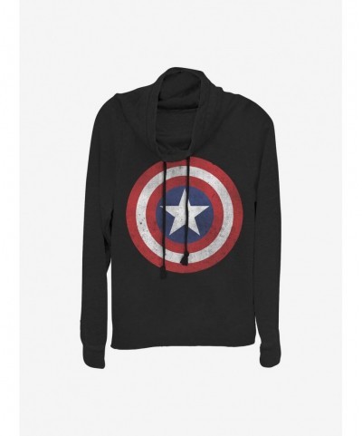 Flash Deal Marvel Captain America Captain Classic Cowlneck Long-Sleeve Girls Top $14.82 Tops