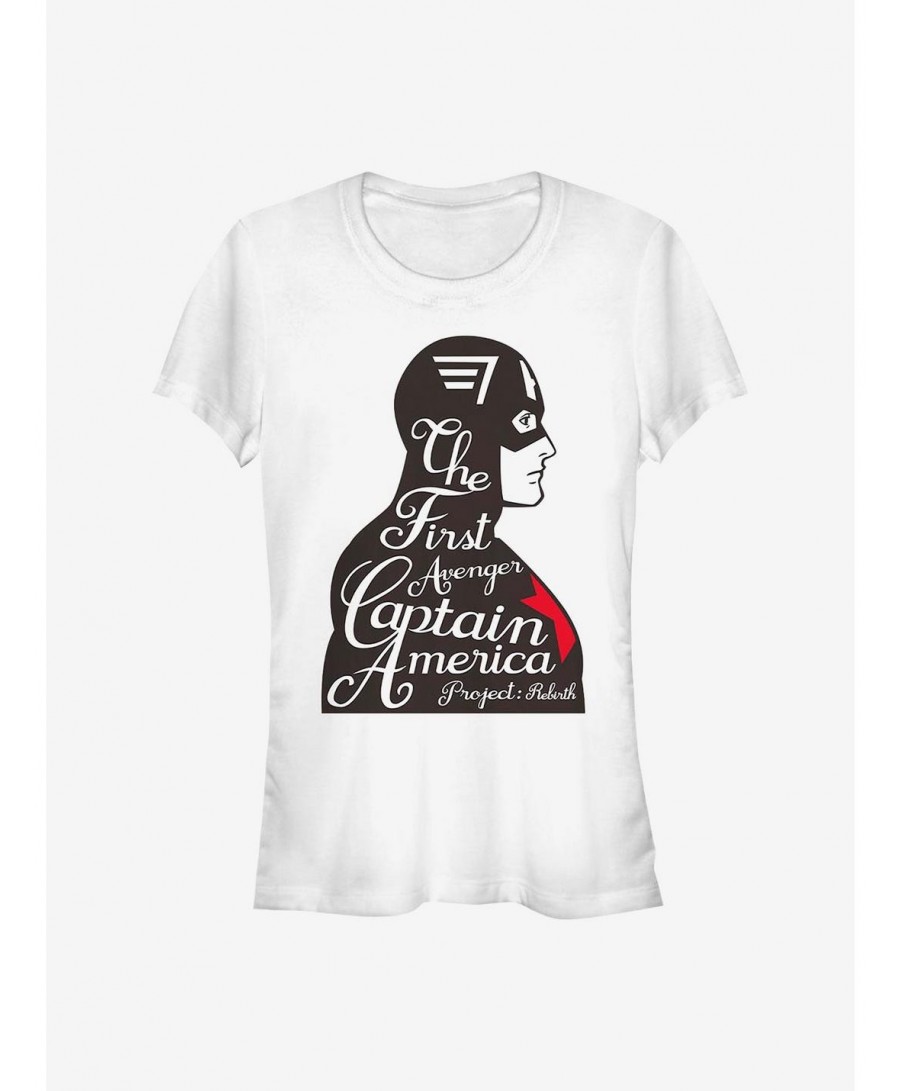 Huge Discount Marvel Captain America First Avenger Girls T-Shirt $8.22 T-Shirts