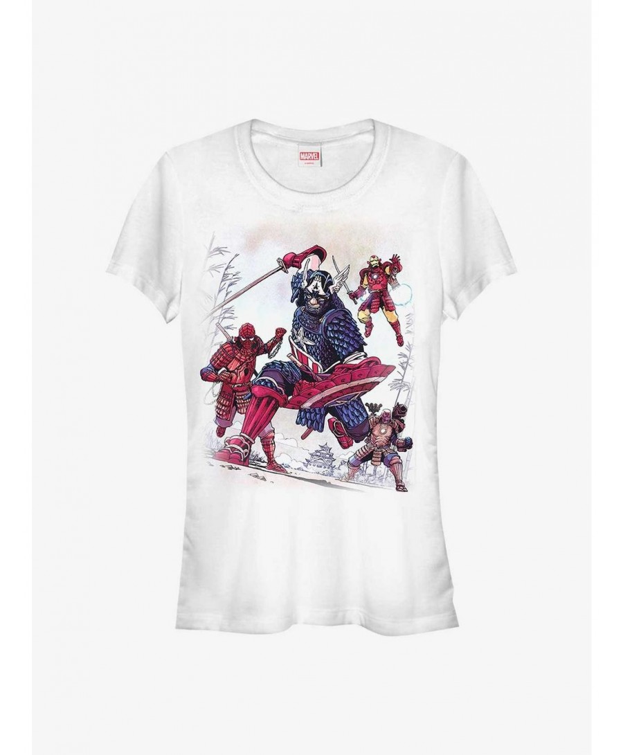 High Quality Marvel Captain America Samurai Warriors Girls T-Shirt $8.22 T-Shirts