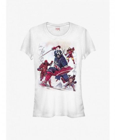 High Quality Marvel Captain America Samurai Warriors Girls T-Shirt $8.22 T-Shirts