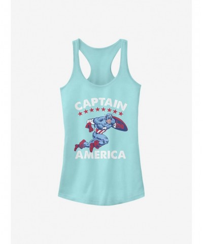 Discount Sale Marvel Captain America Classic Girls Tank $10.46 Tanks