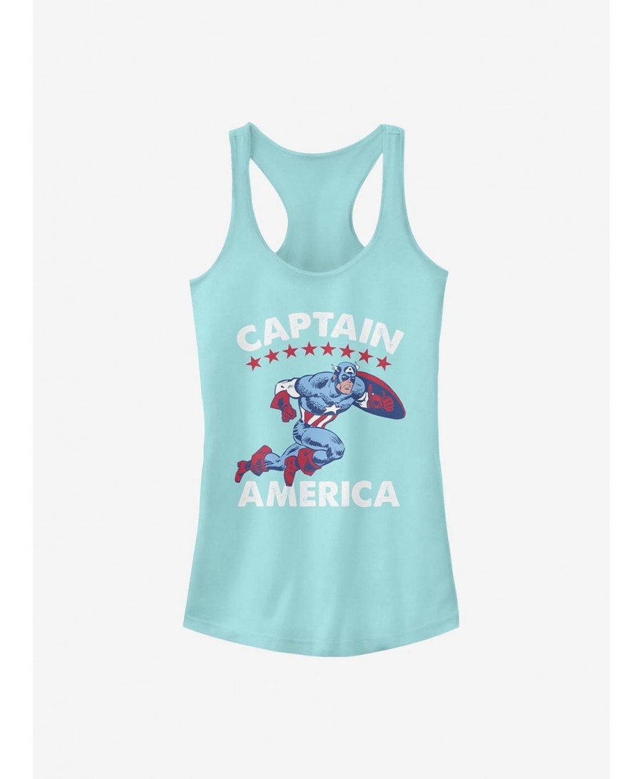 Discount Sale Marvel Captain America Classic Girls Tank $10.46 Tanks