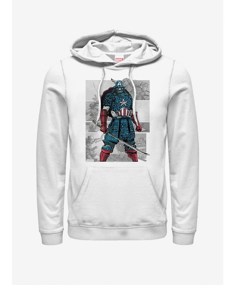 Best Deal Marvel Captain America USA Samurai Hoodie $20.65 Hoodies