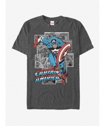 Exclusive Price Marvel Captain America Comic Cap T-Shirt $9.56 T-Shirts