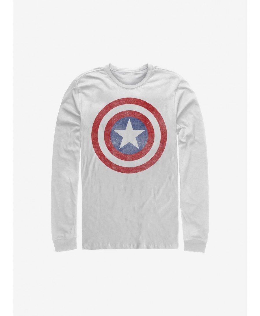 Discount Marvel Captain America Captain Classic Long-Sleeve T-Shirt $12.83 T-Shirts