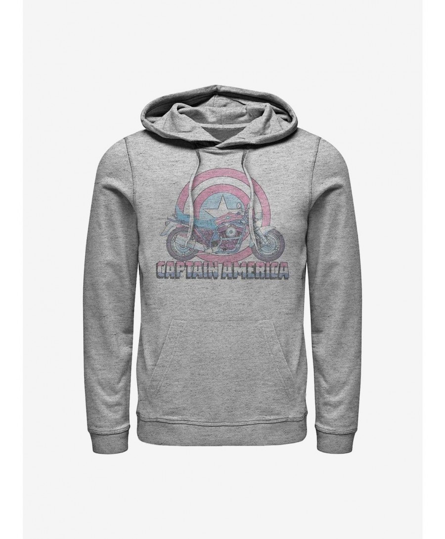 Flash Deal Marvel Captain America Caps Moto Hoodie $19.31 Hoodies