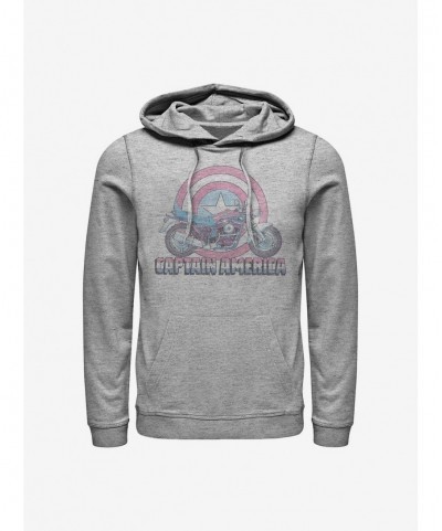 Flash Deal Marvel Captain America Caps Moto Hoodie $19.31 Hoodies