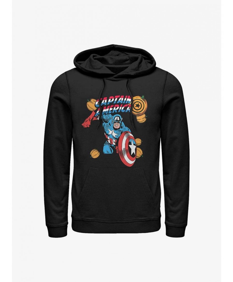 Pre-sale Marvel Captain America Pumpkins Hoodie $15.27 Hoodies