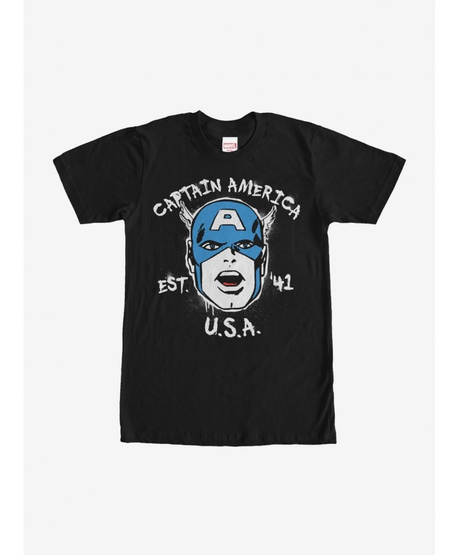 Trendy Marvel Captain America Est 1941 T-Shirt $11.23 T-Shirts