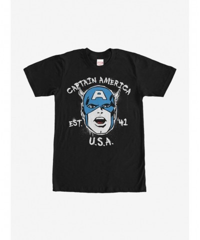 Trendy Marvel Captain America Est 1941 T-Shirt $11.23 T-Shirts