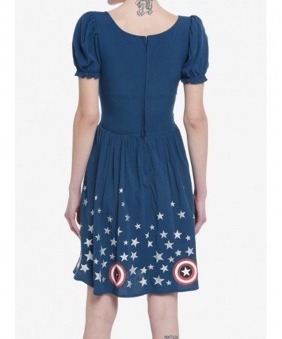 Flash Deal Her Universe Marvel Captain America Shield Retro Dress $18.12 Others