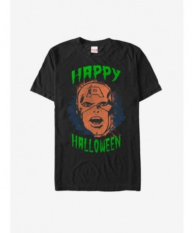 Hot Selling Marvel Happy Halloween Captain America T-Shirt $11.47 T-Shirts