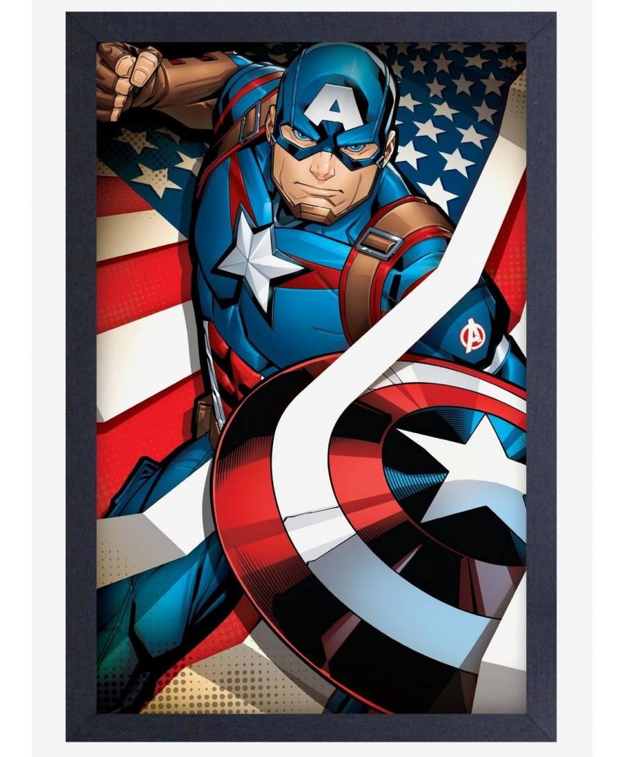 Special Marvel Captain America Flag Poster $7.97 Posters