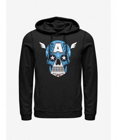 High Quality Marvel Captain America Sugar Skull Hoodie $22.00 Hoodies