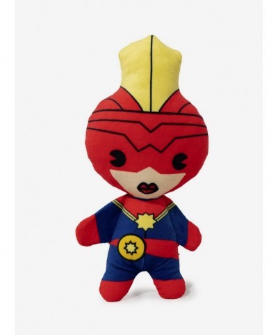 Unique Marvel Captain Marvel Kawaii Standing Pose Plush Squeaker Dog Toy $7.76 Others