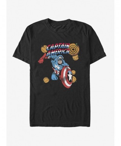 Hot Selling Marvel Captain America Captain Pumpkins T-Shirt $11.71 T-Shirts