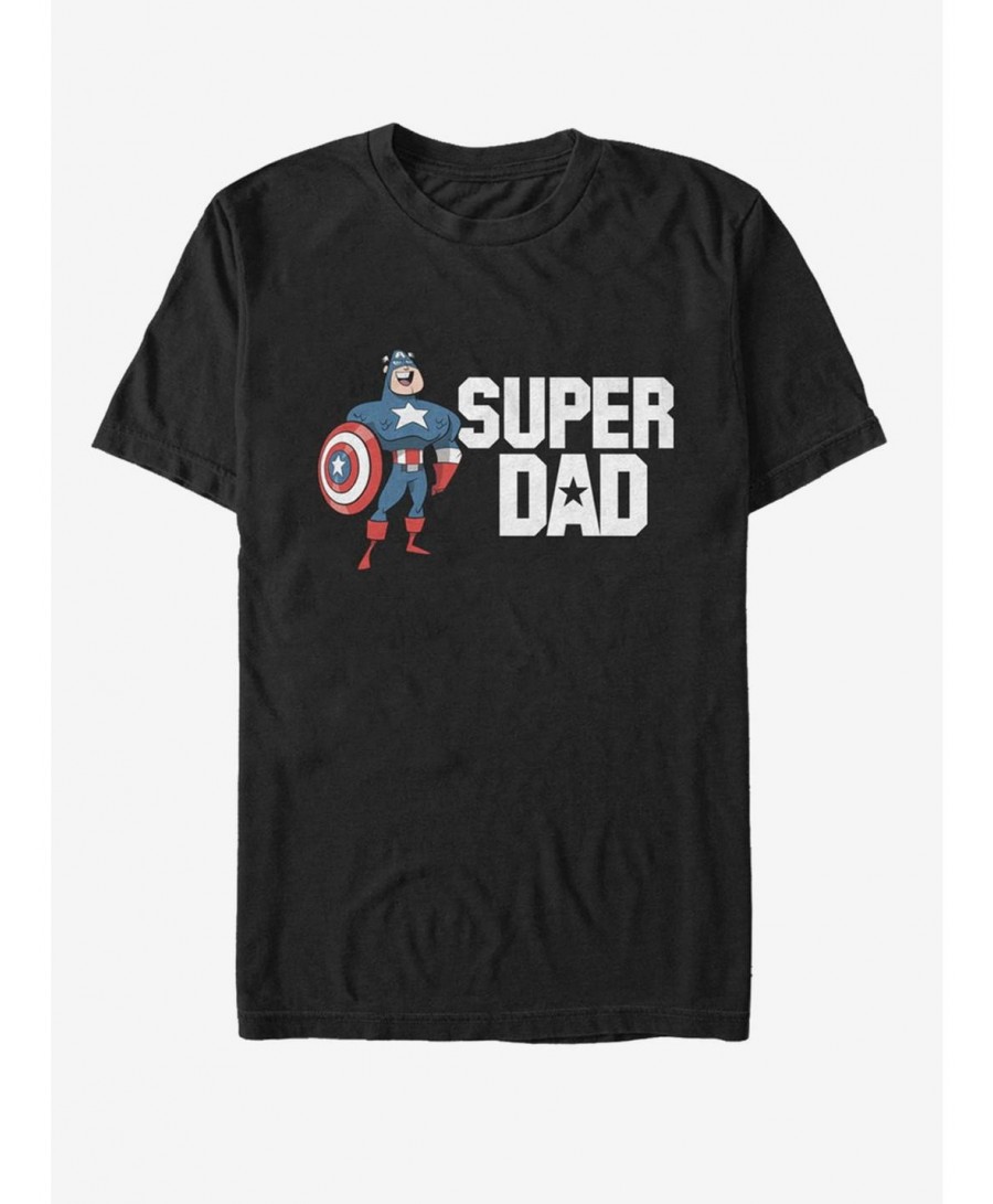 Pre-sale Marvel Captain America Super Dad T-Shirt $8.37 T-Shirts