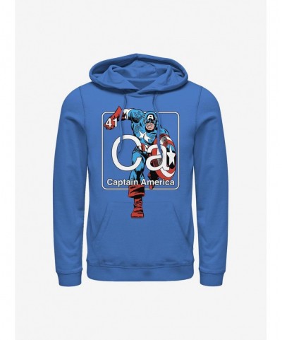 Bestselling Marvel Captain America Periodic Captain Hoodie $16.61 Hoodies