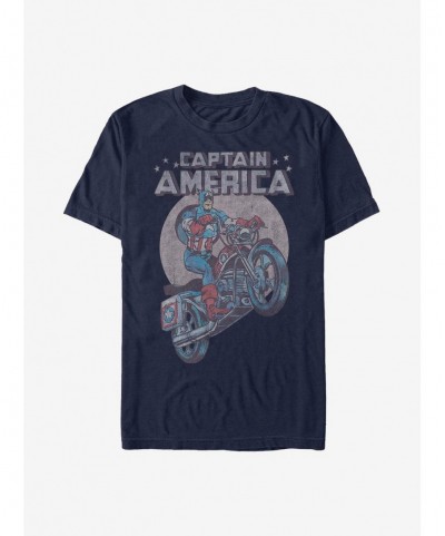 Crazy Deals Marvel Captain America Motorcycle T-Shirt $11.71 T-Shirts