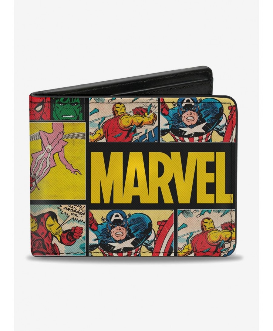 Wholesale Marvel Retro Comic Panel Bifold Wallet $6.27 Wallets