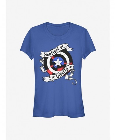 Wholesale Marvel Captain America Sentinel Shield Girls T-Shirt $12.20 T-Shirts