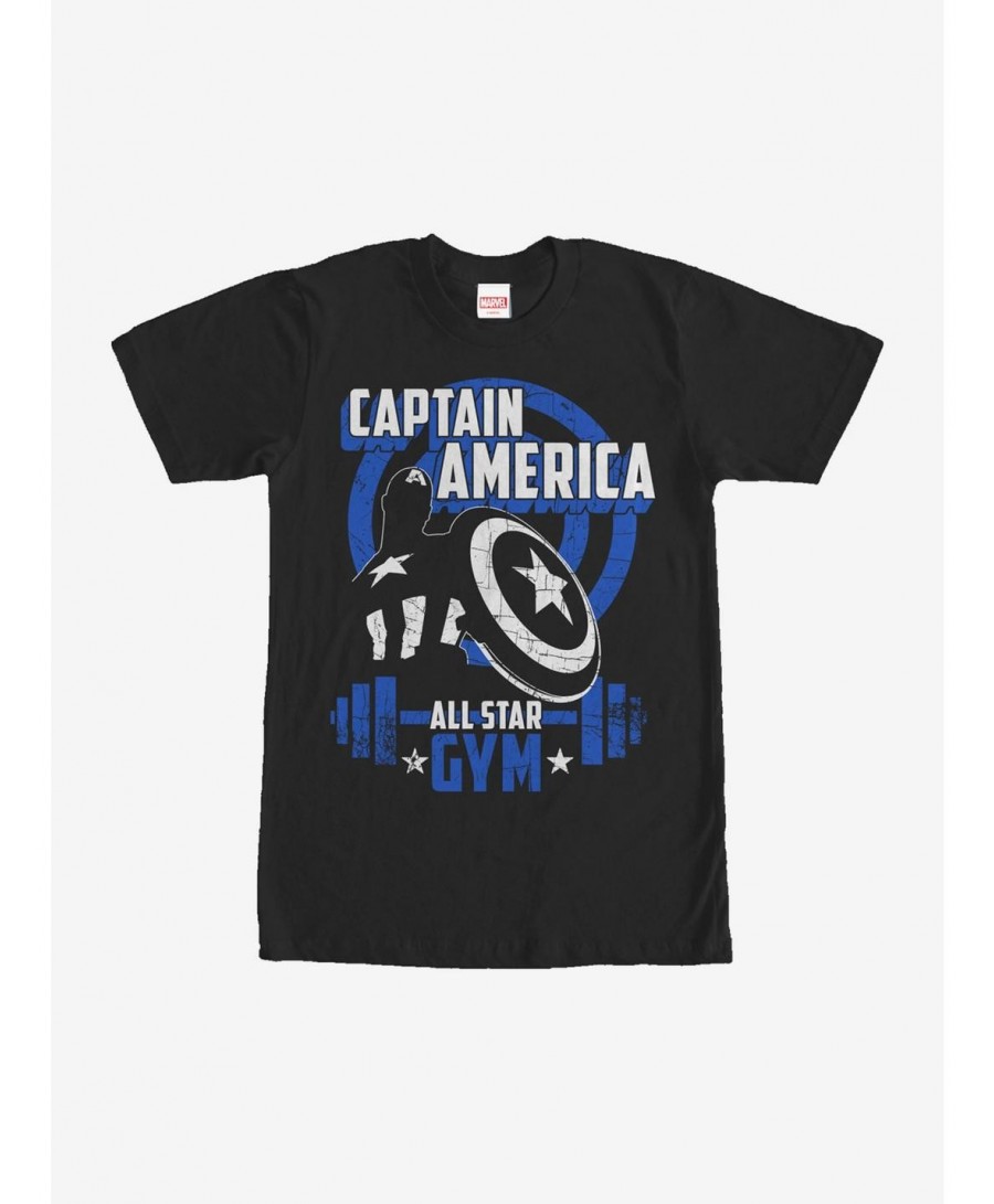 Cheap Sale Marvel Captain America All Star Gym T-Shirt $10.99 T-Shirts