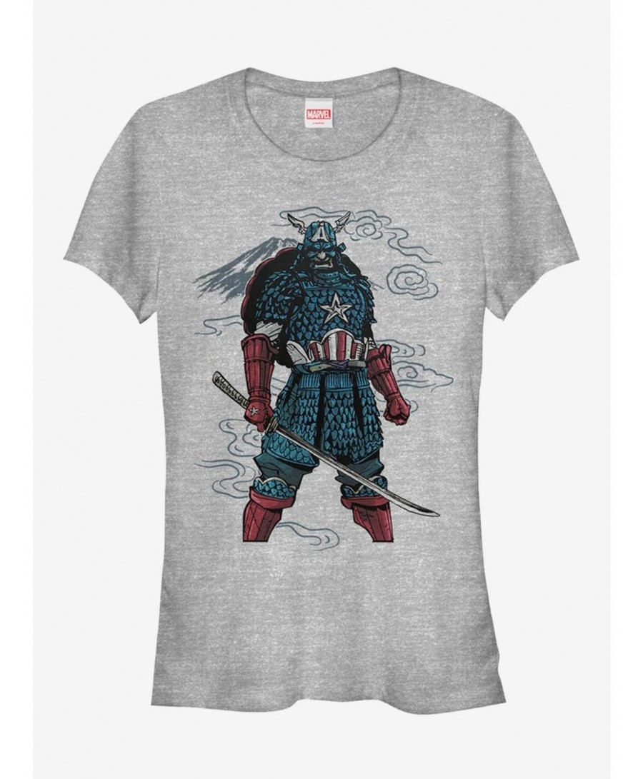 Trendy Marvel Captain America Mountain Warrior Girls T-Shirt $9.21 T-Shirts