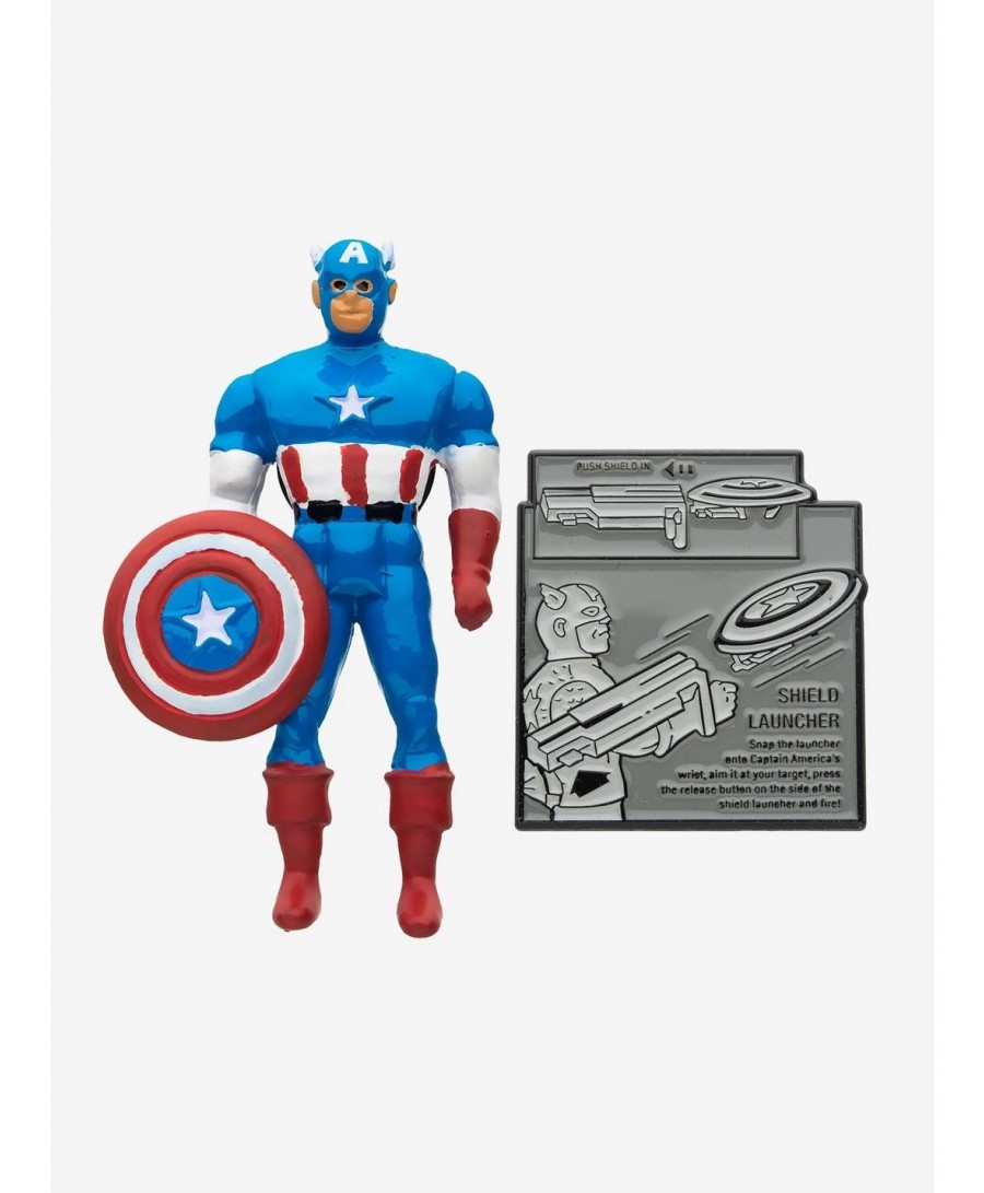 Pre-sale Discount Marvel Captain America Retro Action Figure 80 Years Enamel Pin Set $10.40 Others