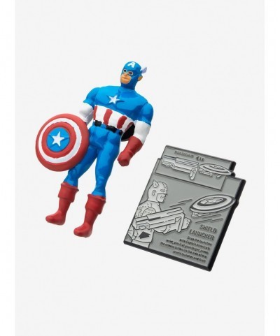 Pre-sale Discount Marvel Captain America Retro Action Figure 80 Years Enamel Pin Set $10.40 Others