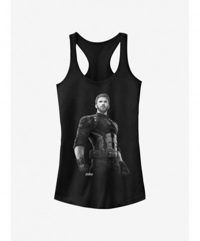 Best Deal Marvel Captain America Captain Stare Girls Tank $10.46 Tanks